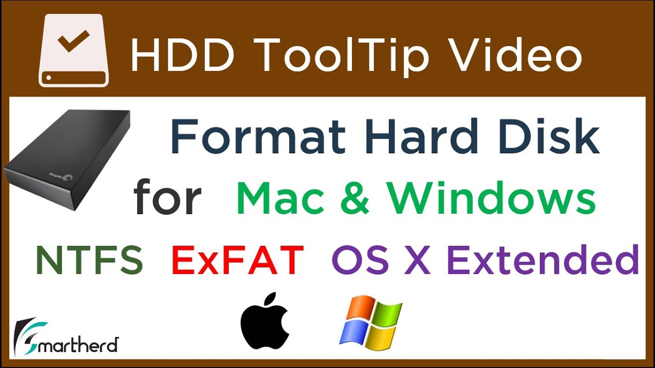 formatting hdd for mac and windows